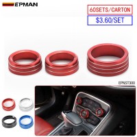 EPMAN 60SETS/CARTON Aluminum Air Conditioner Switch CD Button Knob for Dodge Challenger Charger Chrysler 300 300s 2015-2019, for Ram 2013-2018 EPNST300-60T